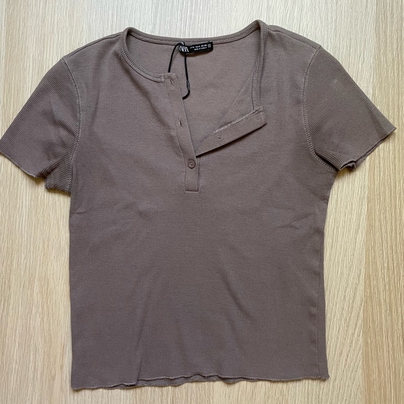Zara Mauve Tee - Picture 1 of 3